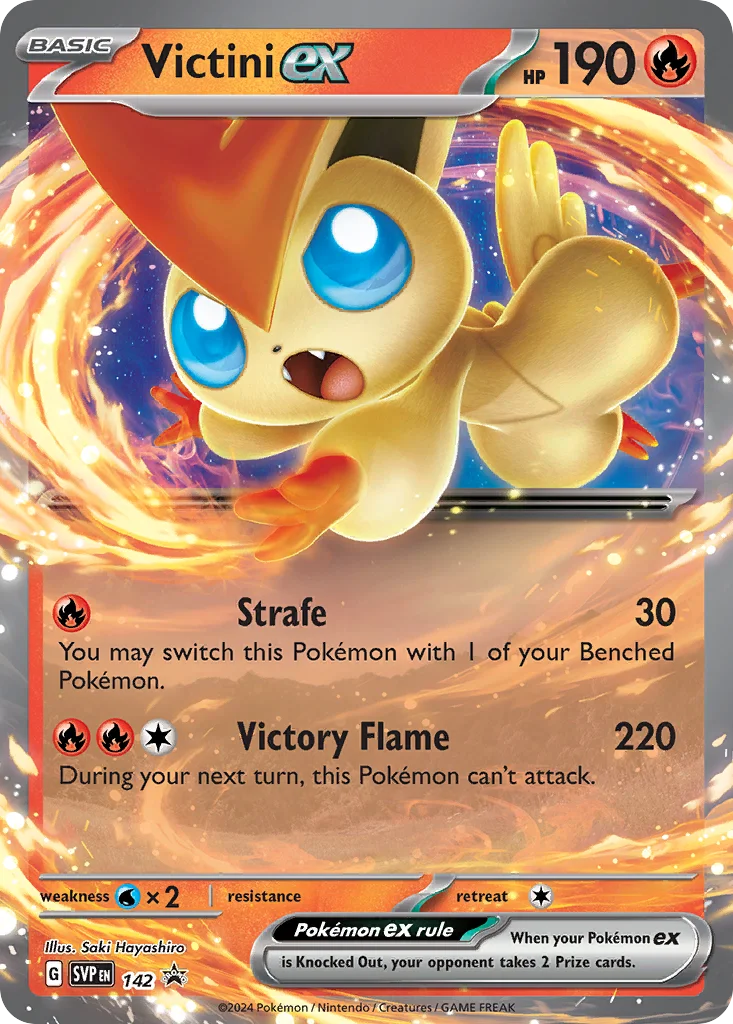 Victini ex Pokemon card