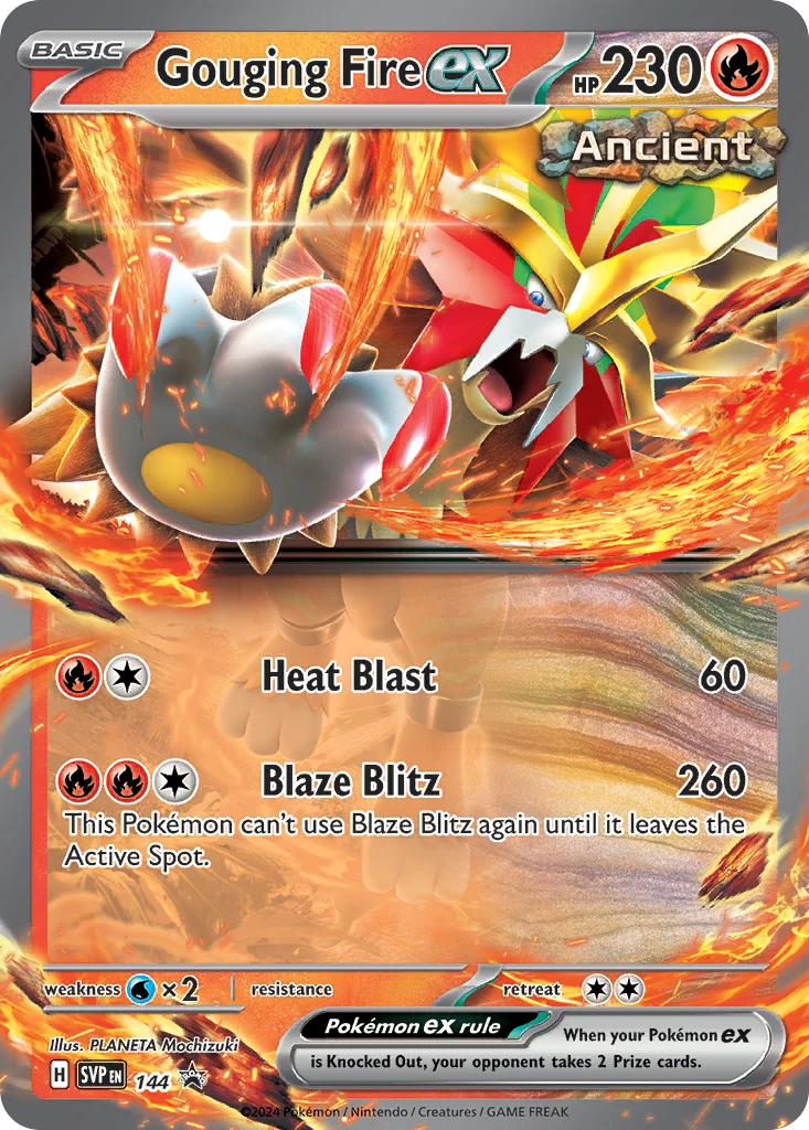 Gouging Fire ex Pokemon card