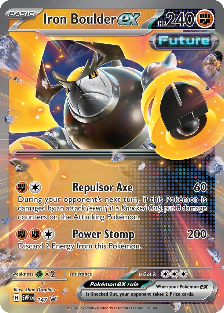 Iron Boulder ex Pokemon card