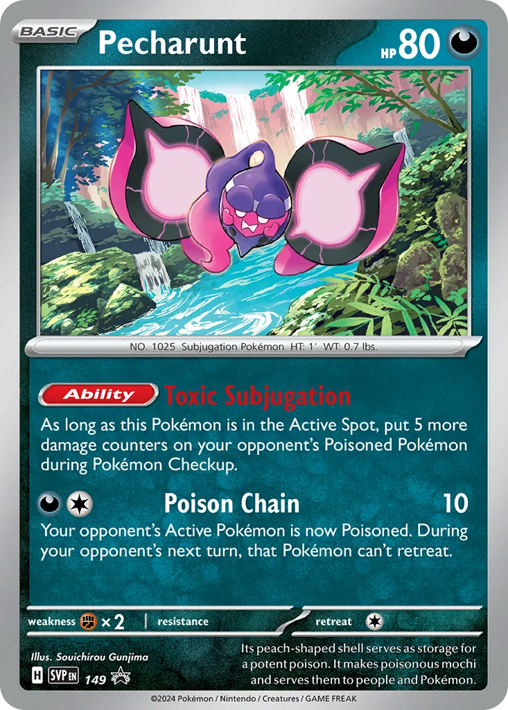 Pecharunt Pokemon card