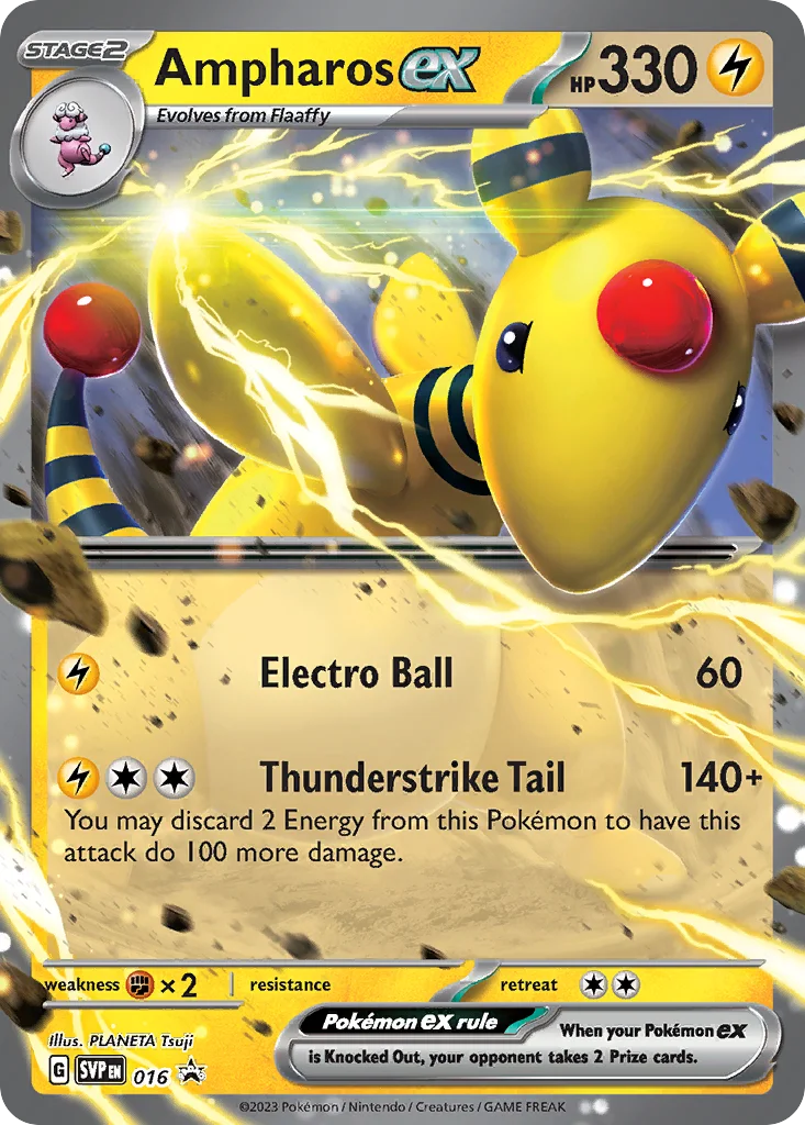 Ampharos ex Pokemon card