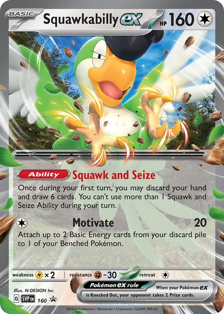 Squawkabilly ex Pokemon card