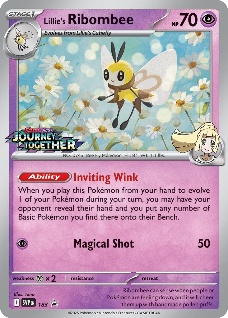 Lillie's Ribombee Pokemon card