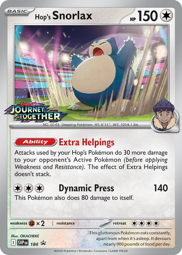 Hop's Snorlax Pokemon card