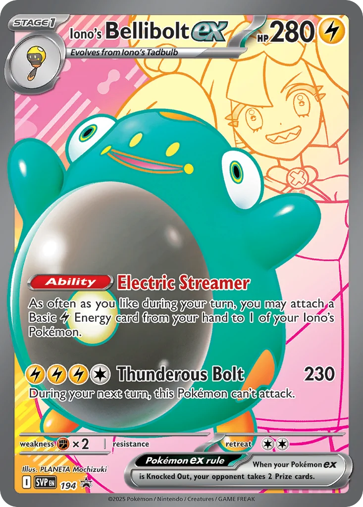Iono's Bellibolt ex Pokemon card