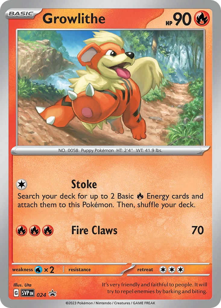 Growlithe Pokemon card