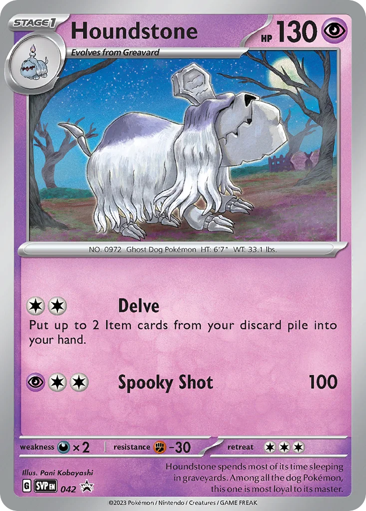 Houndstone Pokemon card