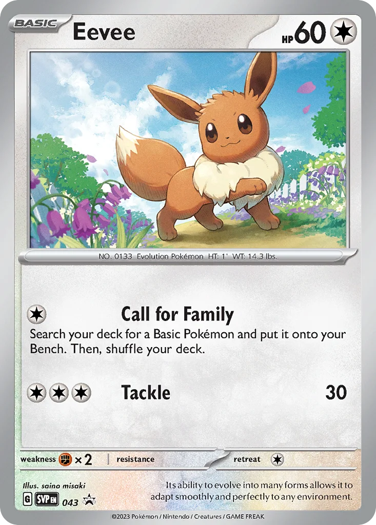 Eevee Pokemon card