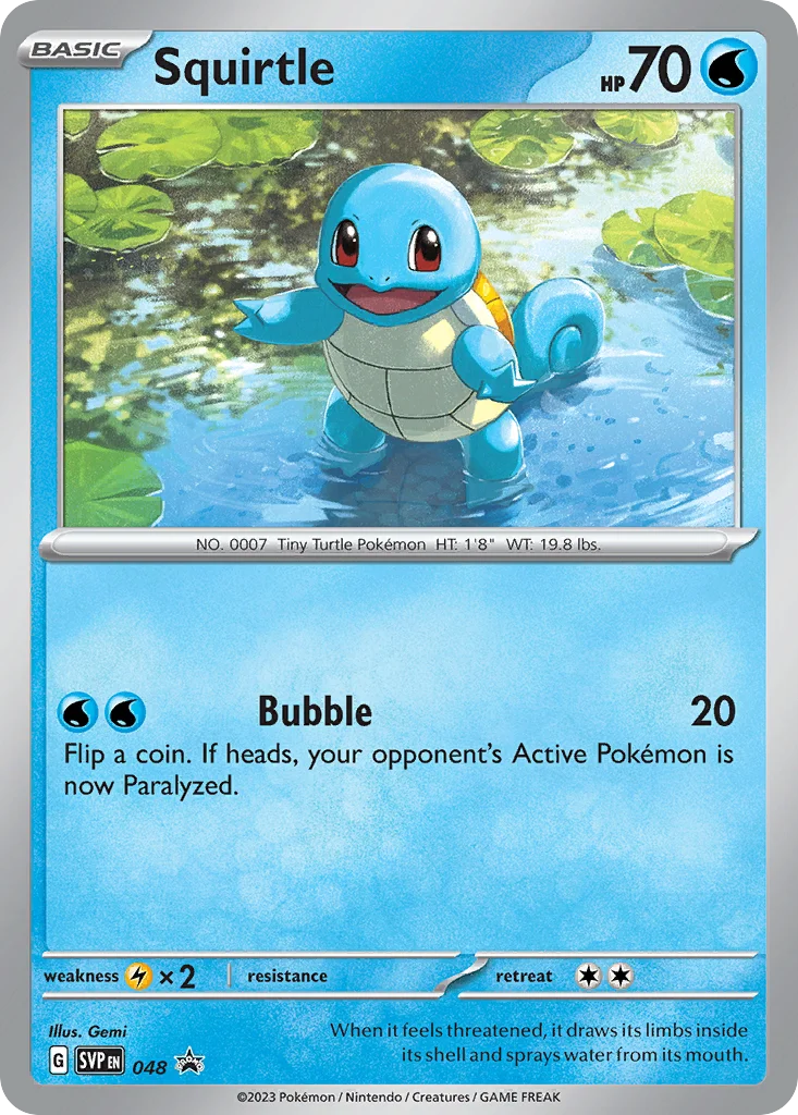 Squirtle Pokemon card