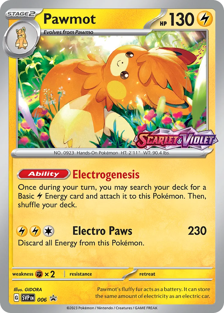 Pawmot Pokemon card