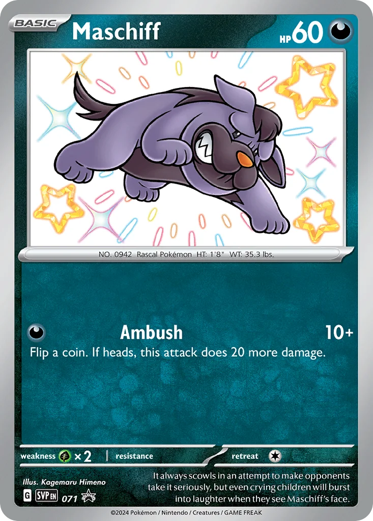 Maschiff Pokemon card