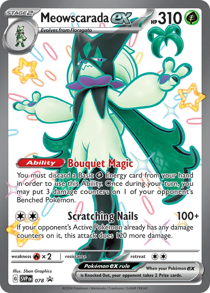 Meowscarada ex Pokemon card