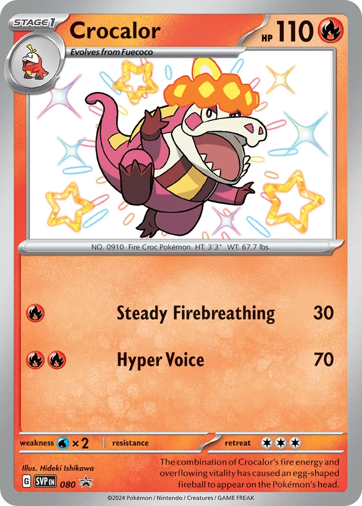 Crocalor Pokemon card