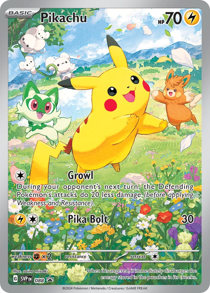 Pikachu Pokemon card
