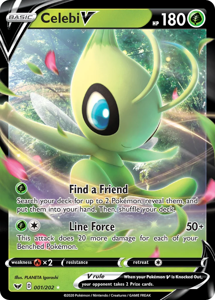 Celebi V Pokemon card