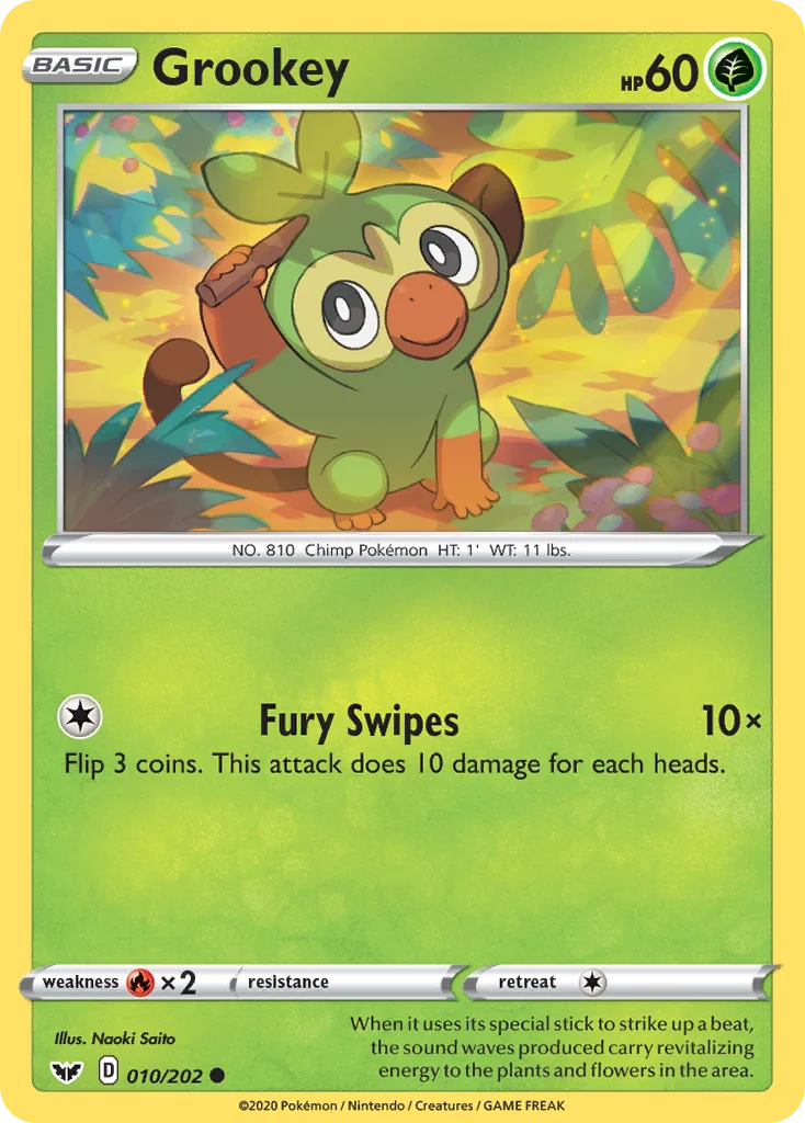 Grookey Pokemon card