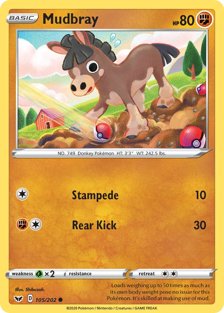 Mudbray Pokemon card