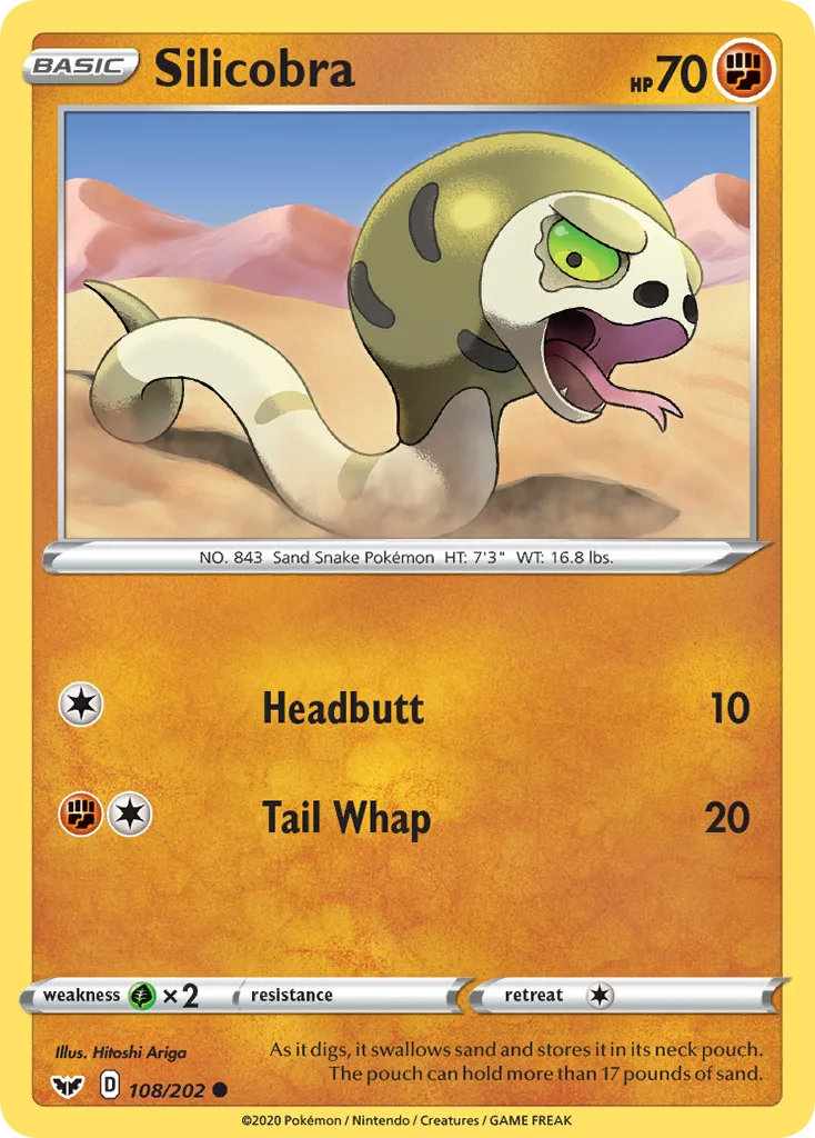 Silicobra Pokemon card