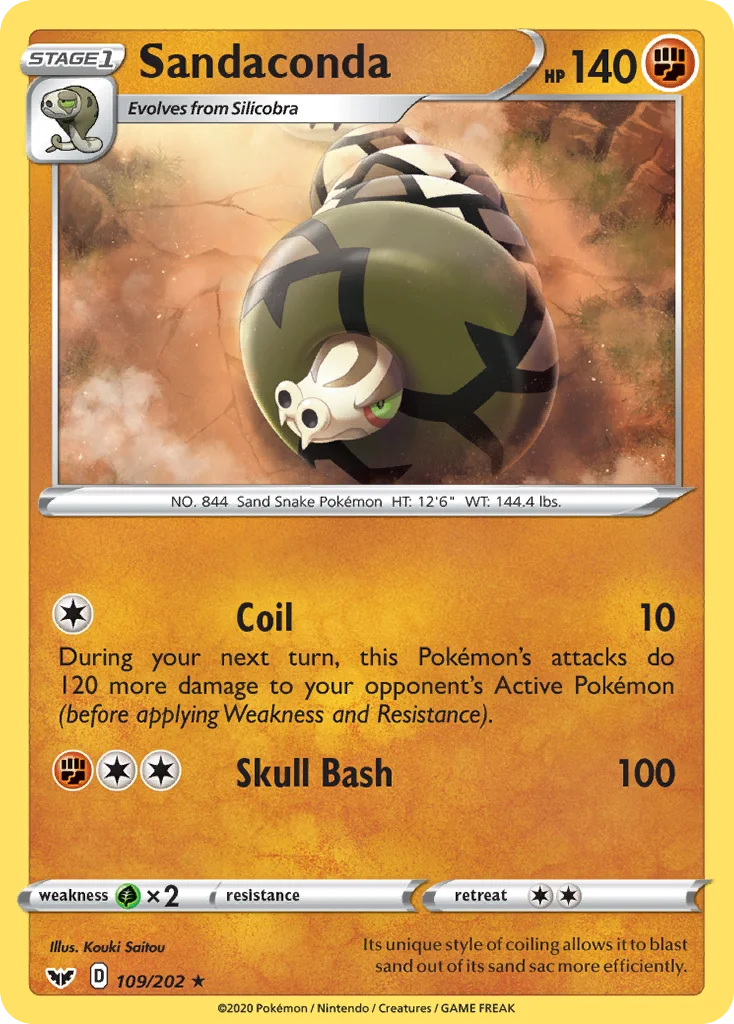 Sandaconda Pokemon card