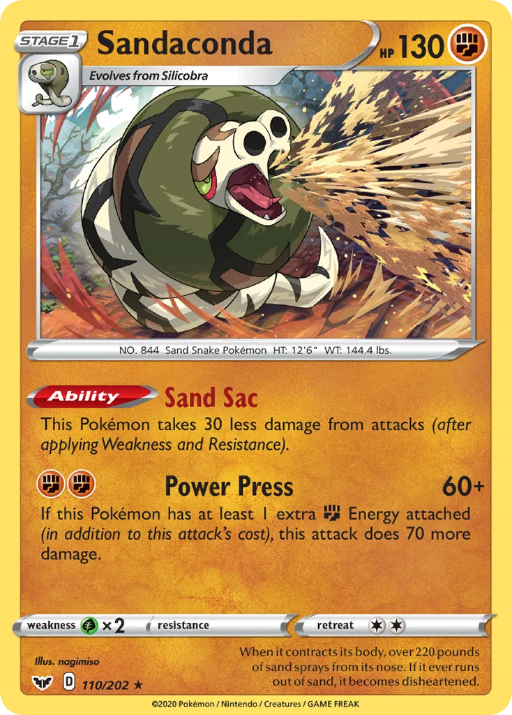 Sandaconda Pokemon card