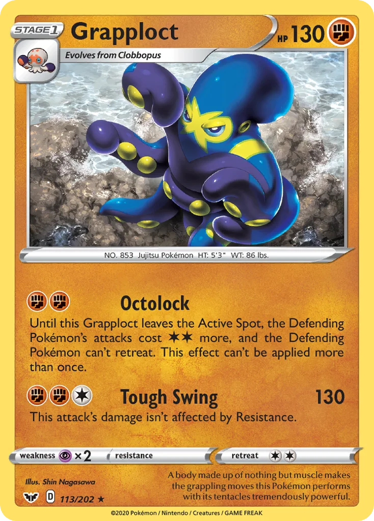 Grapploct Pokemon card