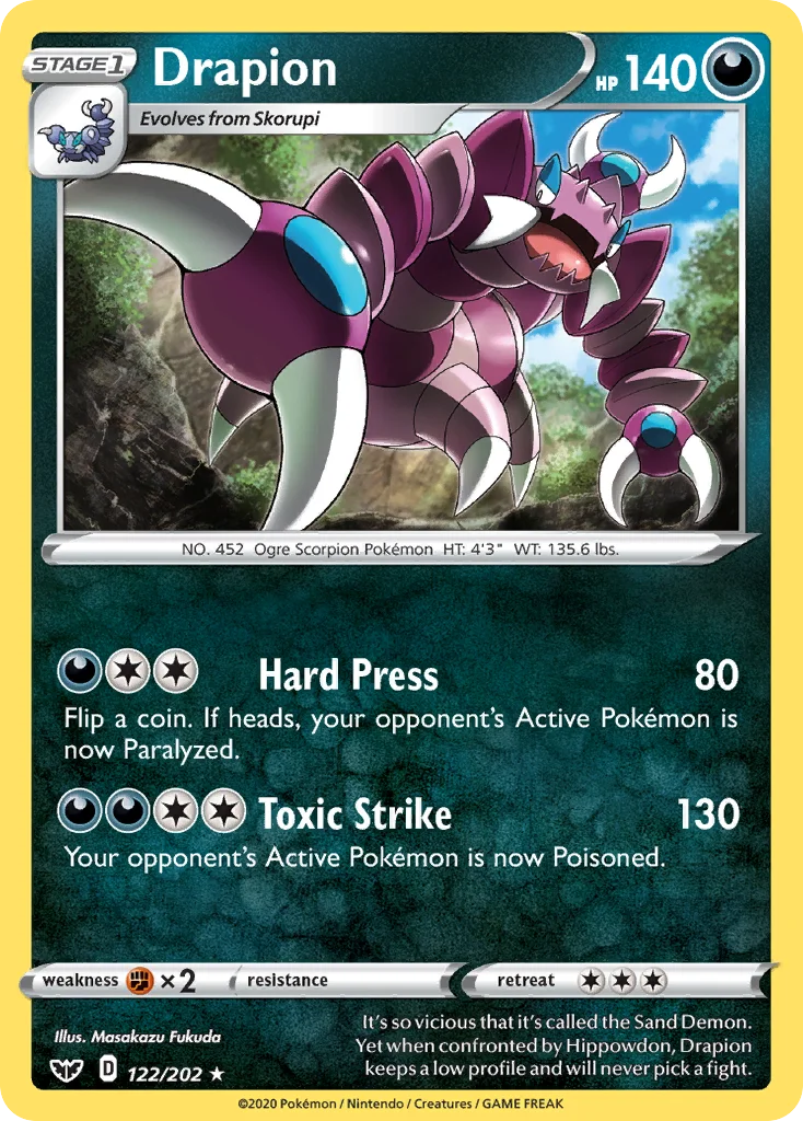 Drapion Pokemon card