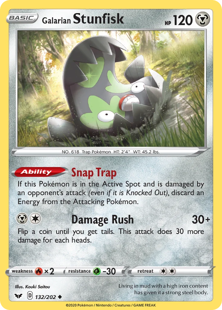 Galarian Stunfisk Pokemon card