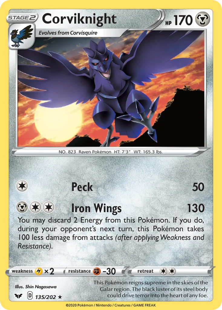 Corviknight Pokemon card