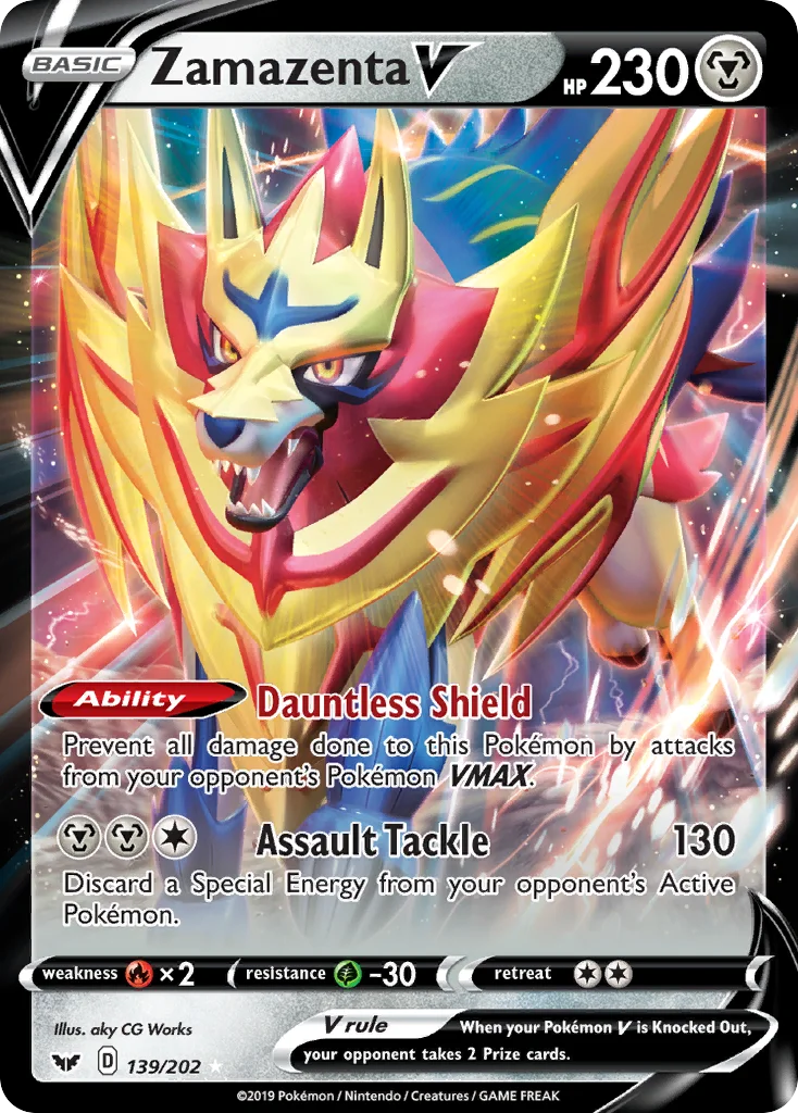 Zamazenta V Pokemon card