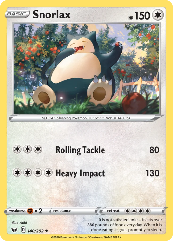 Snorlax Pokemon card