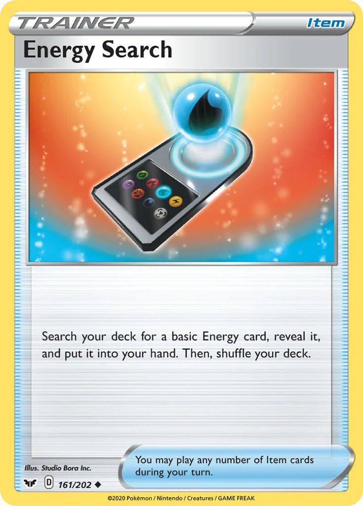 Energy Search Pokemon card