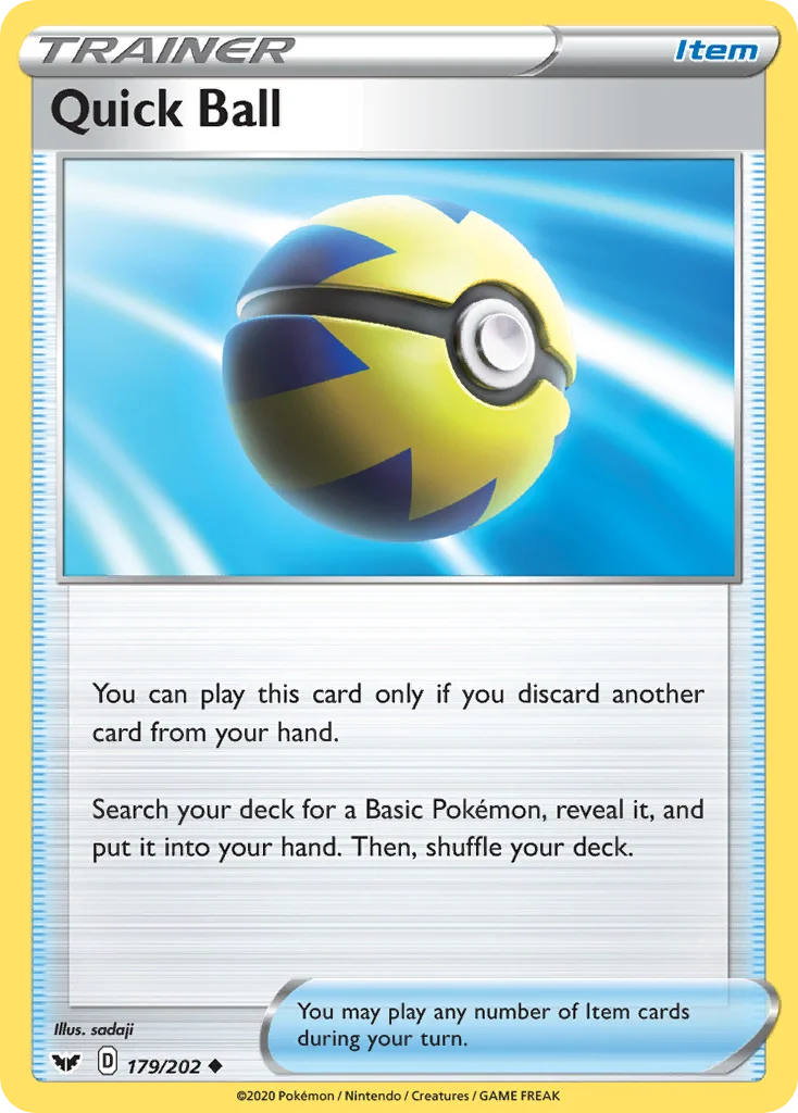 Quick Ball Pokemon card
