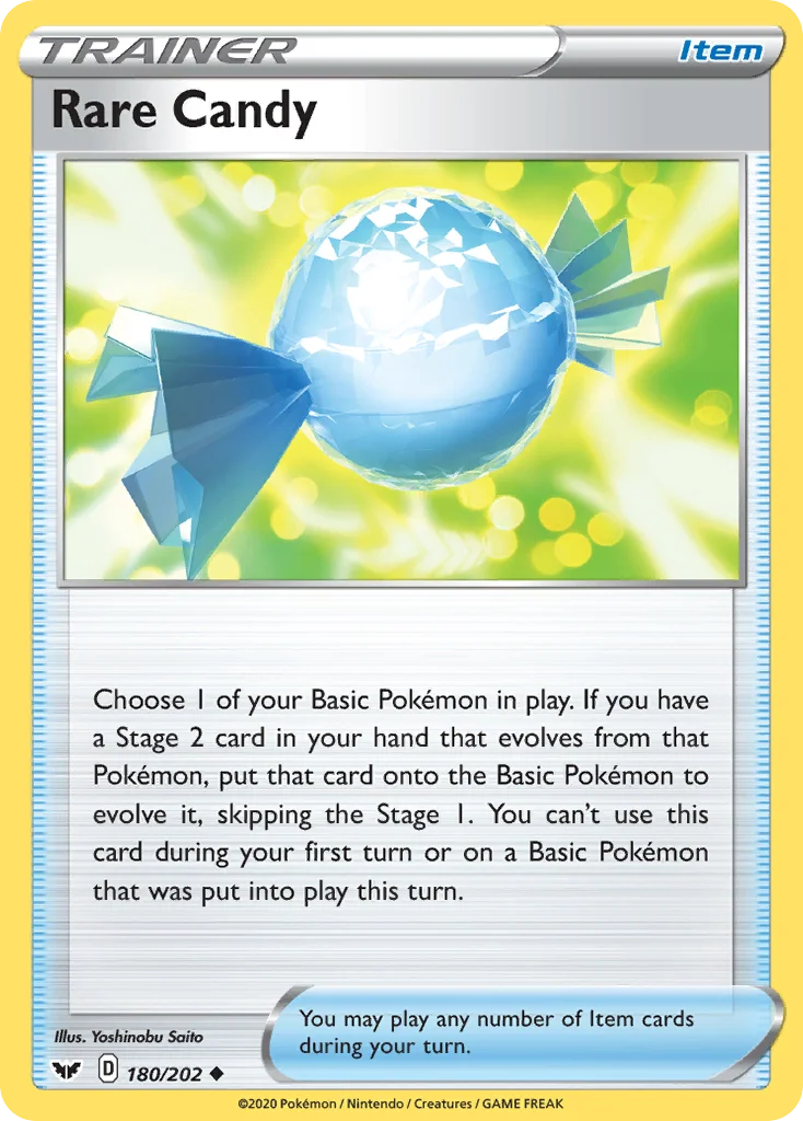 Rare Candy Pokemon card