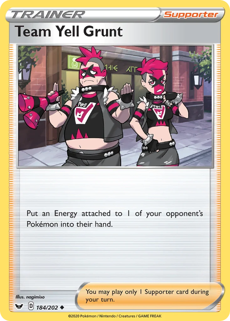 Team Yell Grunt Pokemon card