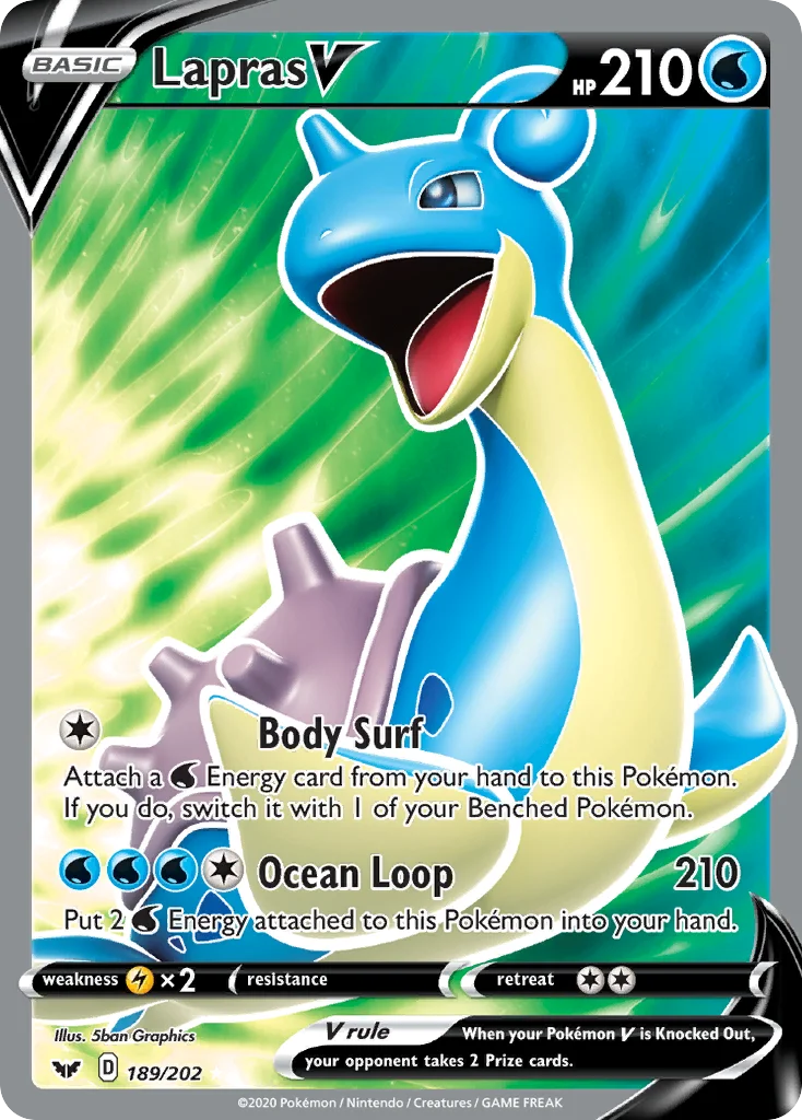 Lapras V Pokemon card