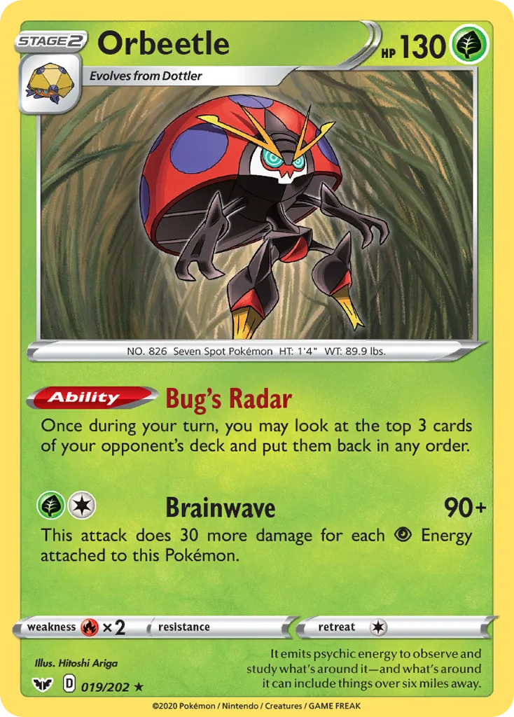 Orbeetle Pokemon card