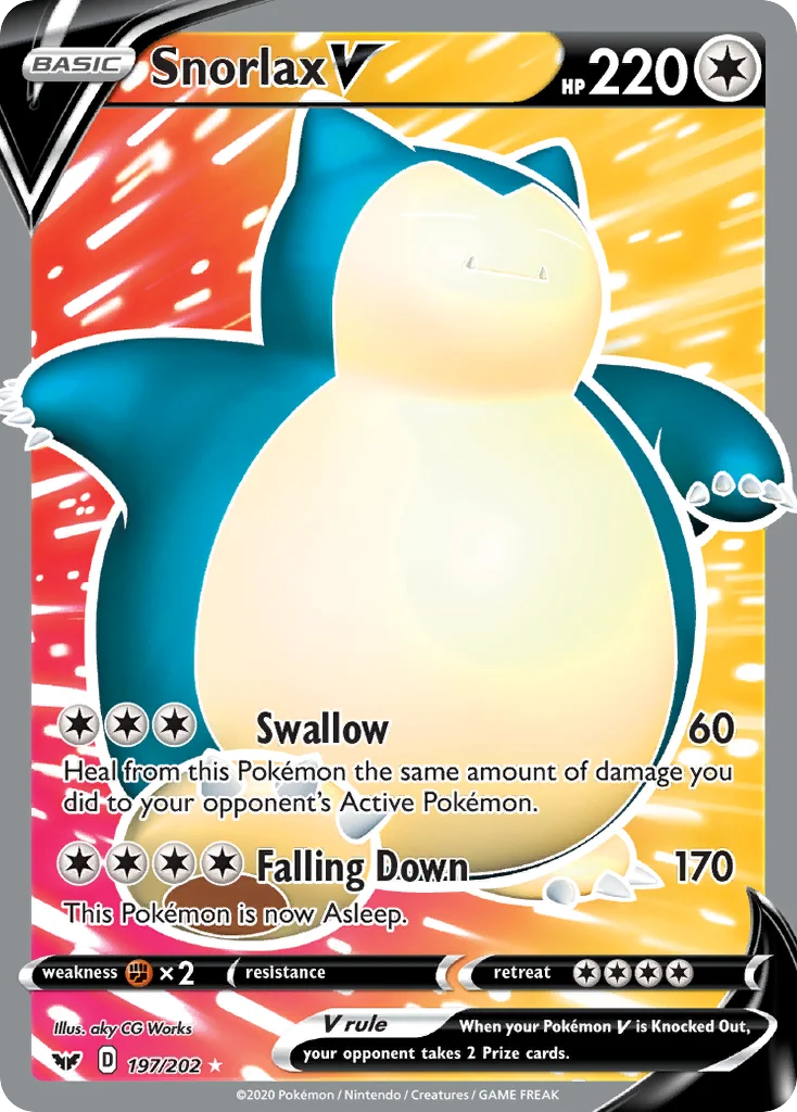 Snorlax V Pokemon card