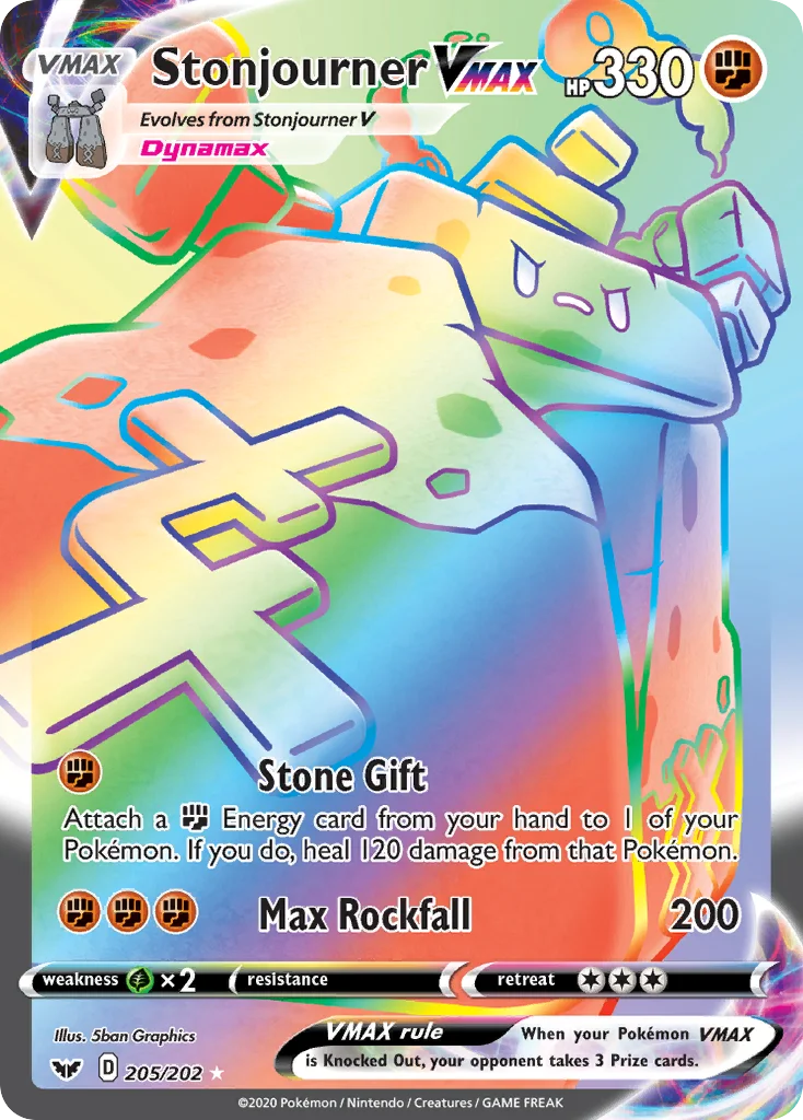 Stonjourner VMAX Pokemon card