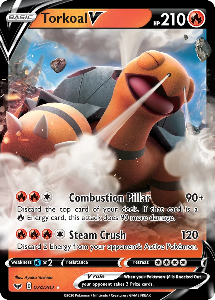 Torkoal V Pokemon card