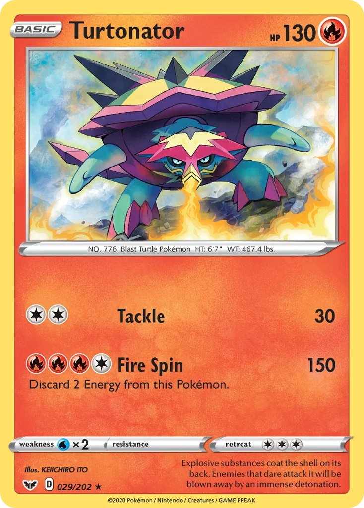Turtonator Pokemon card