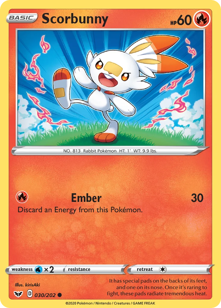 Scorbunny Pokemon card