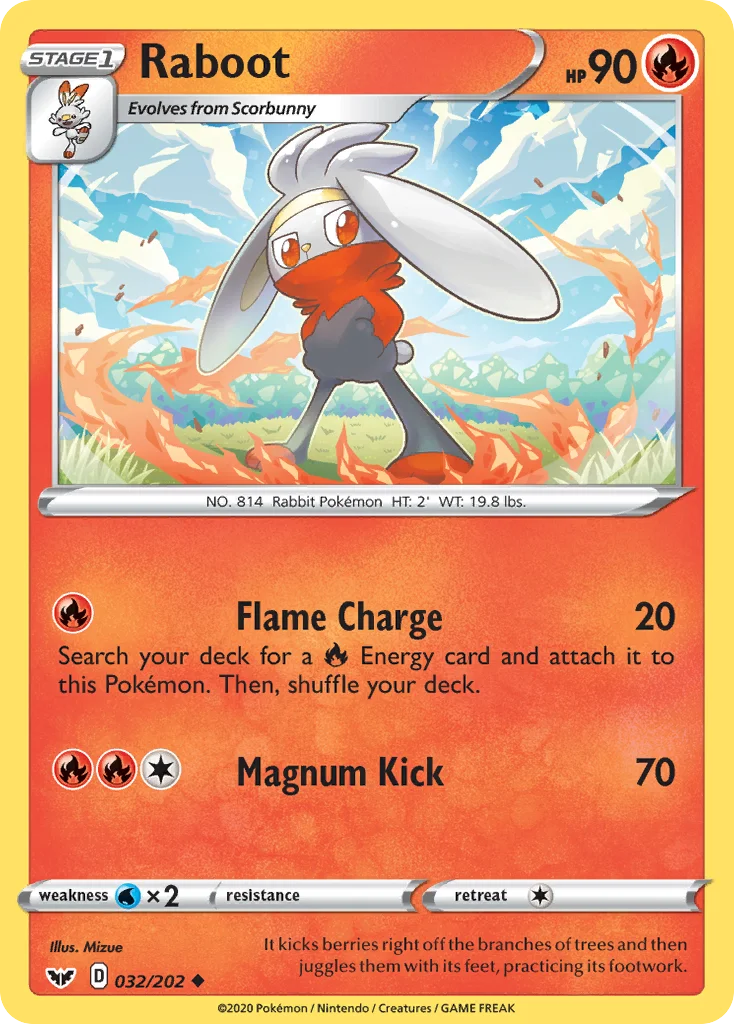 Raboot Pokemon card