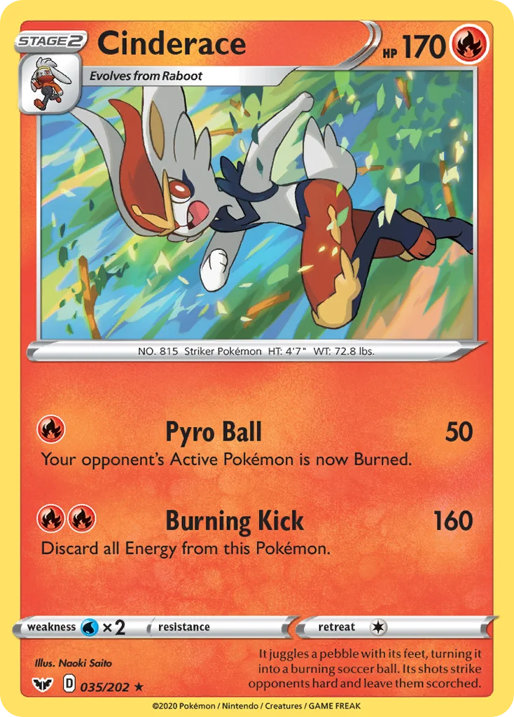 Cinderace Pokemon card