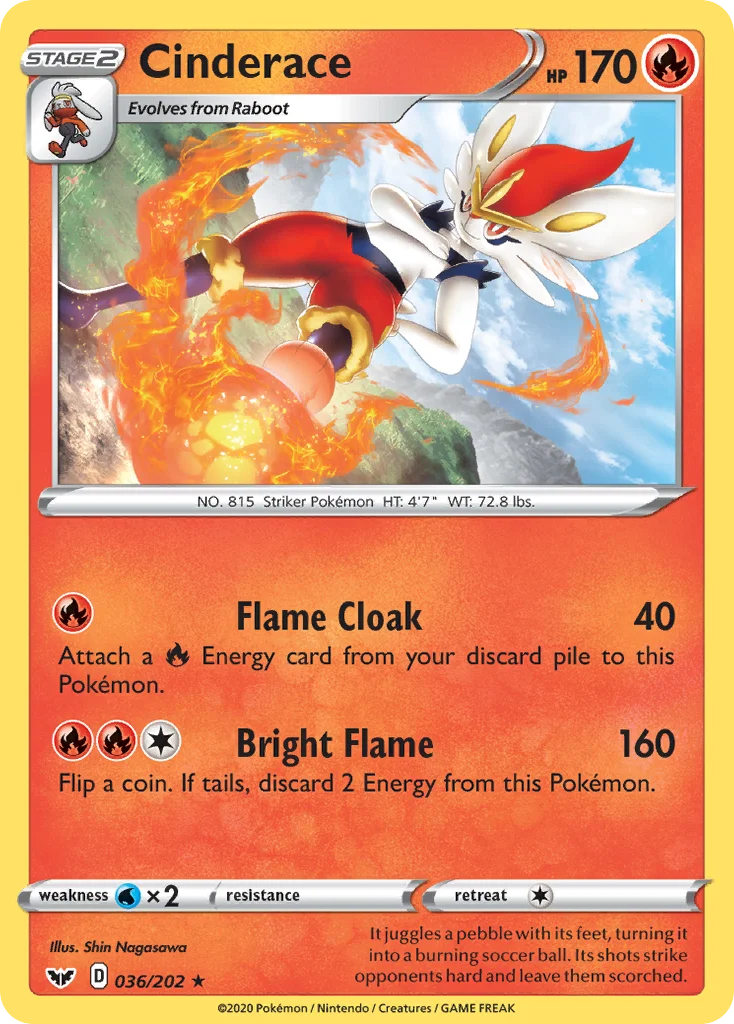 Cinderace Pokemon card