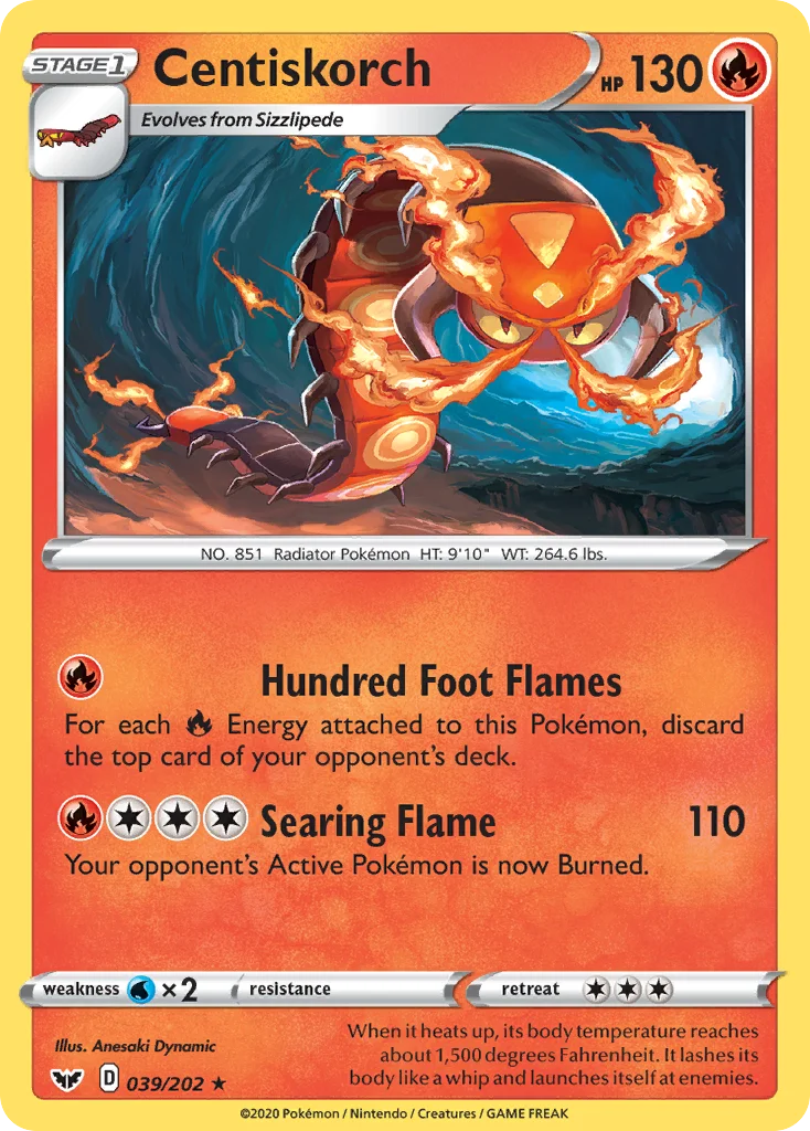 Centiskorch Pokemon card