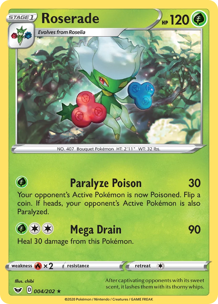 Roserade Pokemon card
