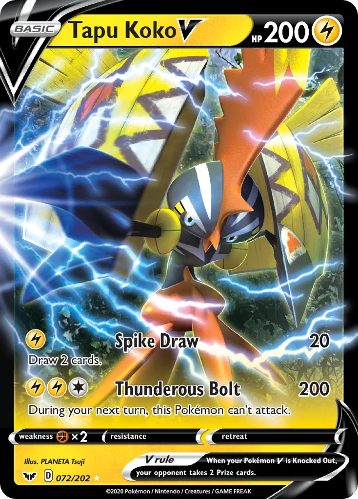 Tapu Koko V Pokemon card
