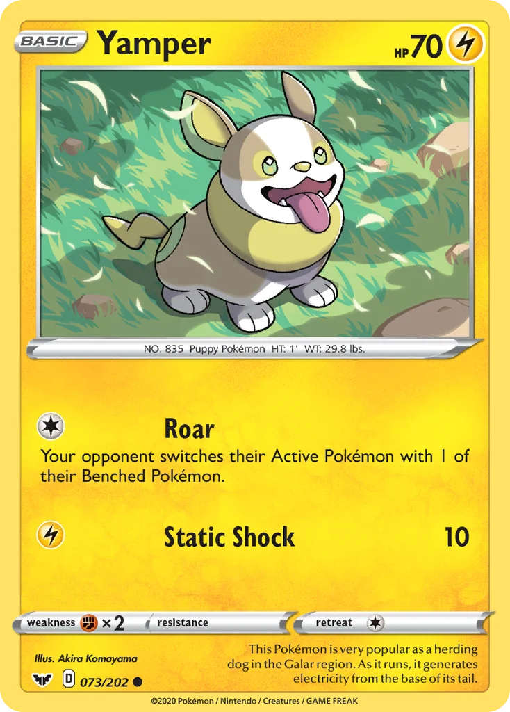 Yamper Pokemon card