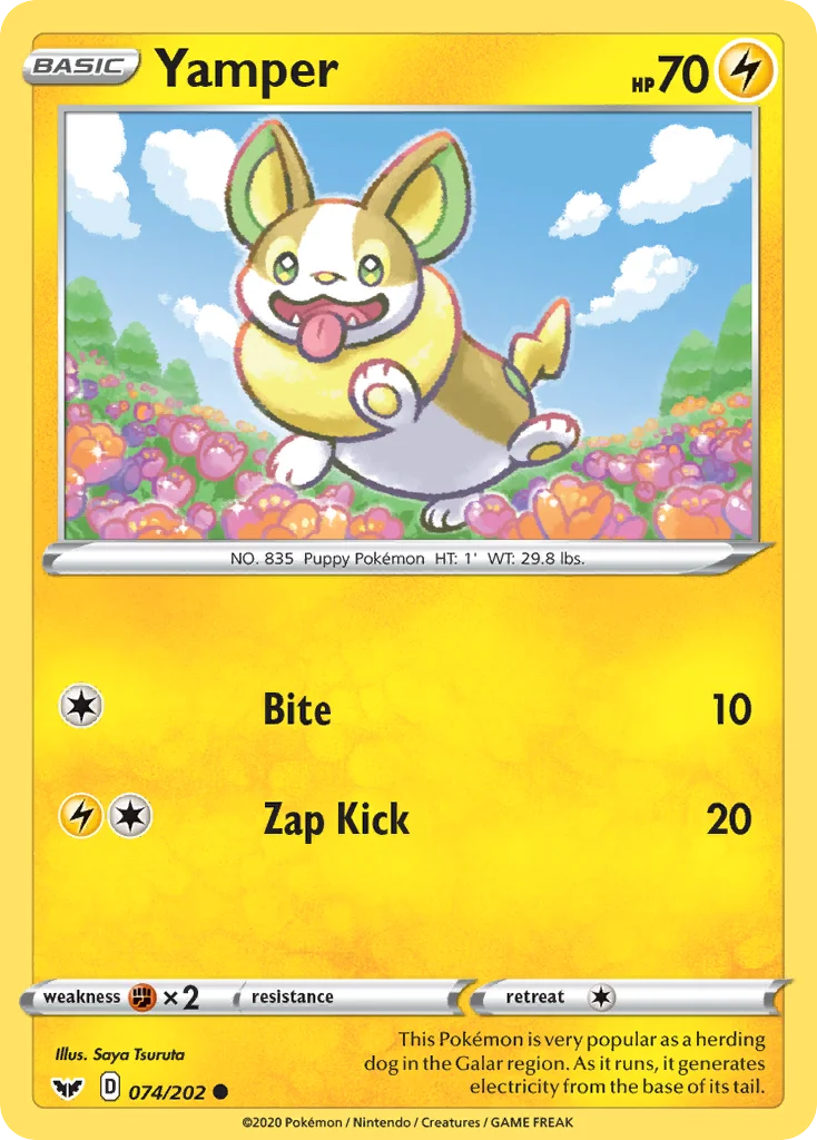 Yamper Pokemon card