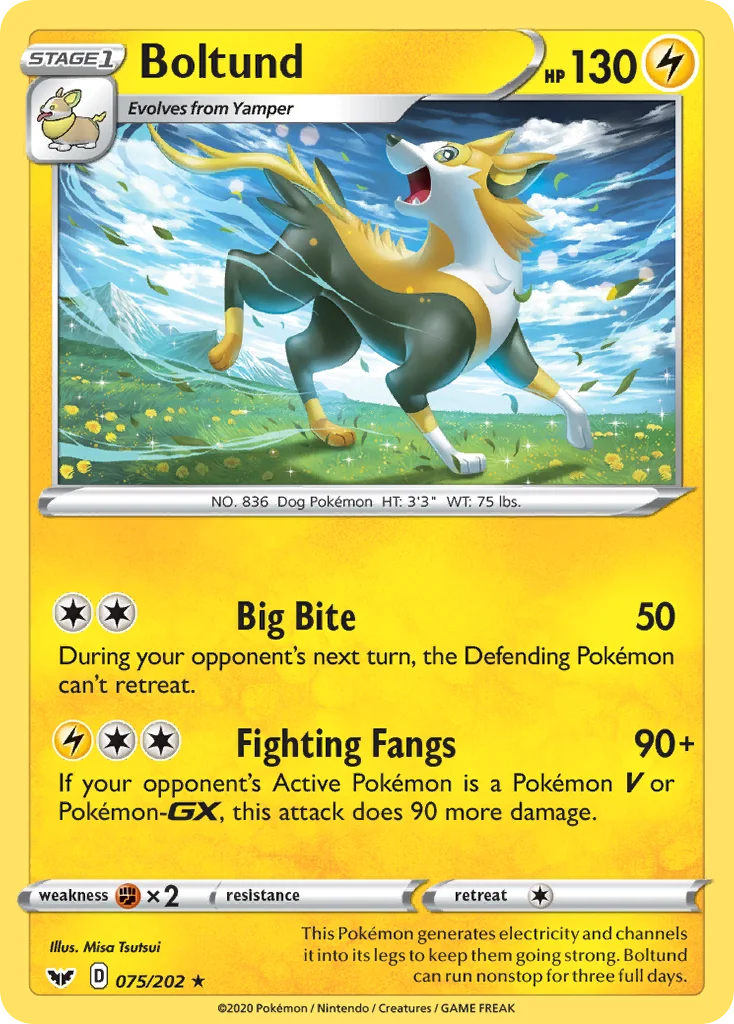 Boltund Pokemon card